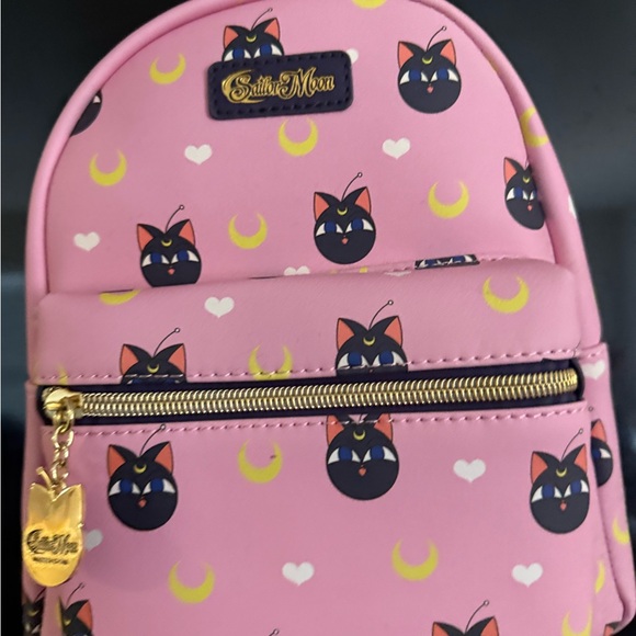 Sailor moon Pink Cat and Moon Backpack - Picture 1 of 4